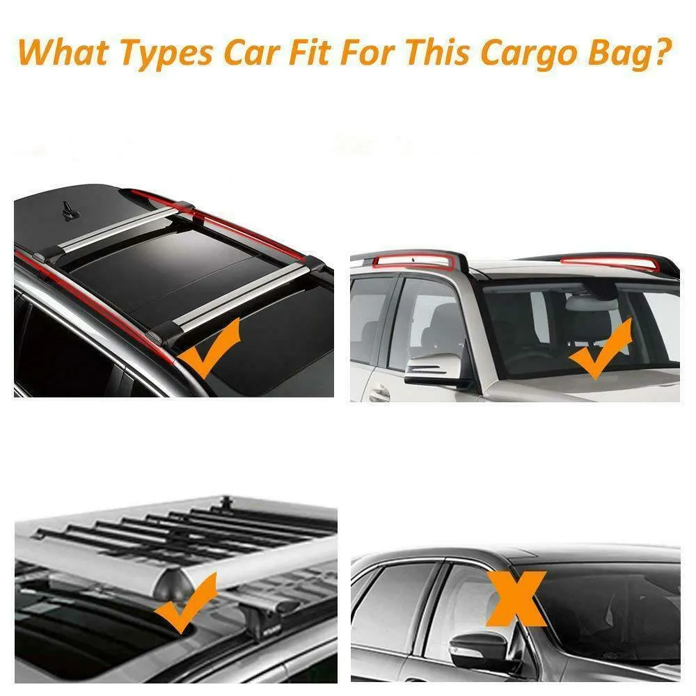 458 Litre Large Car Cargo Travel Rain Proof Roof Top Bag Storage Carrier Box