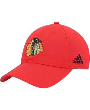 adidas Men's Red Chicago Blackhawks Primary Logo Adjustable Cap