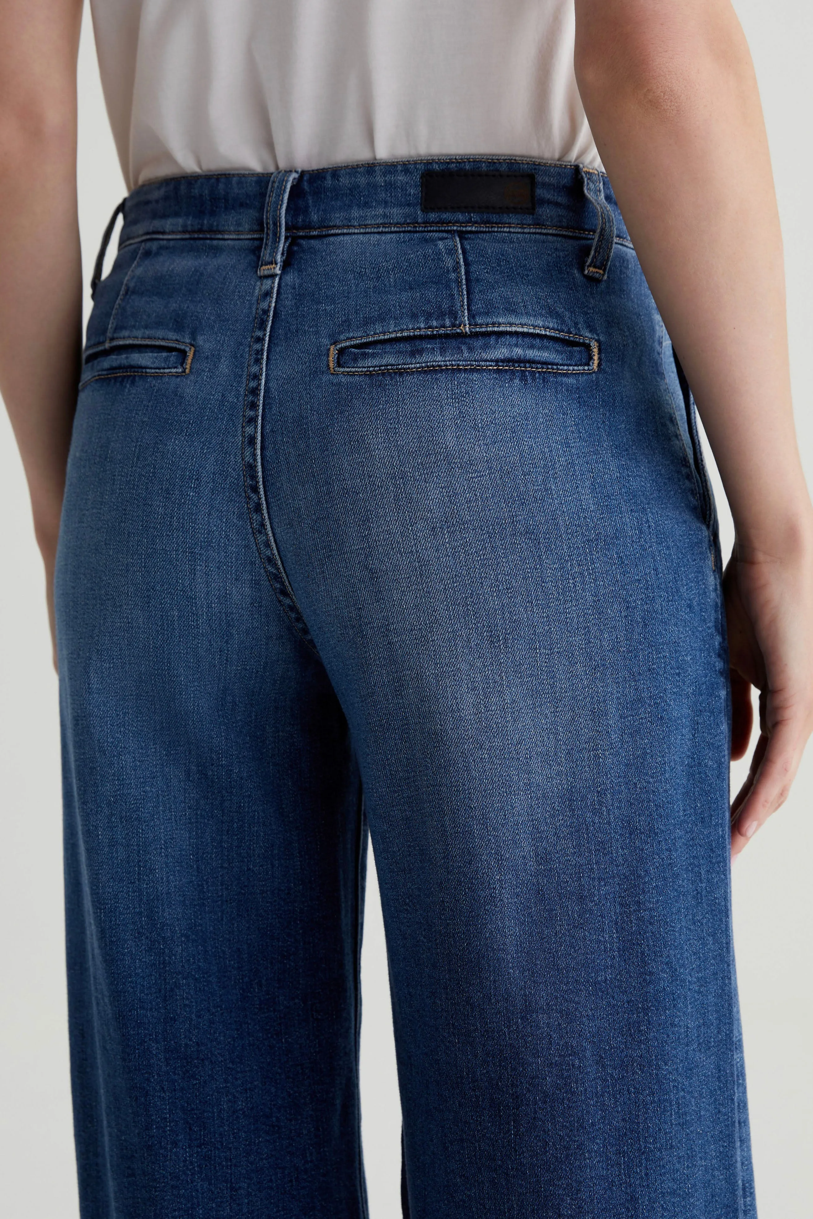 AG Stella Low Slung Pleated Jeans