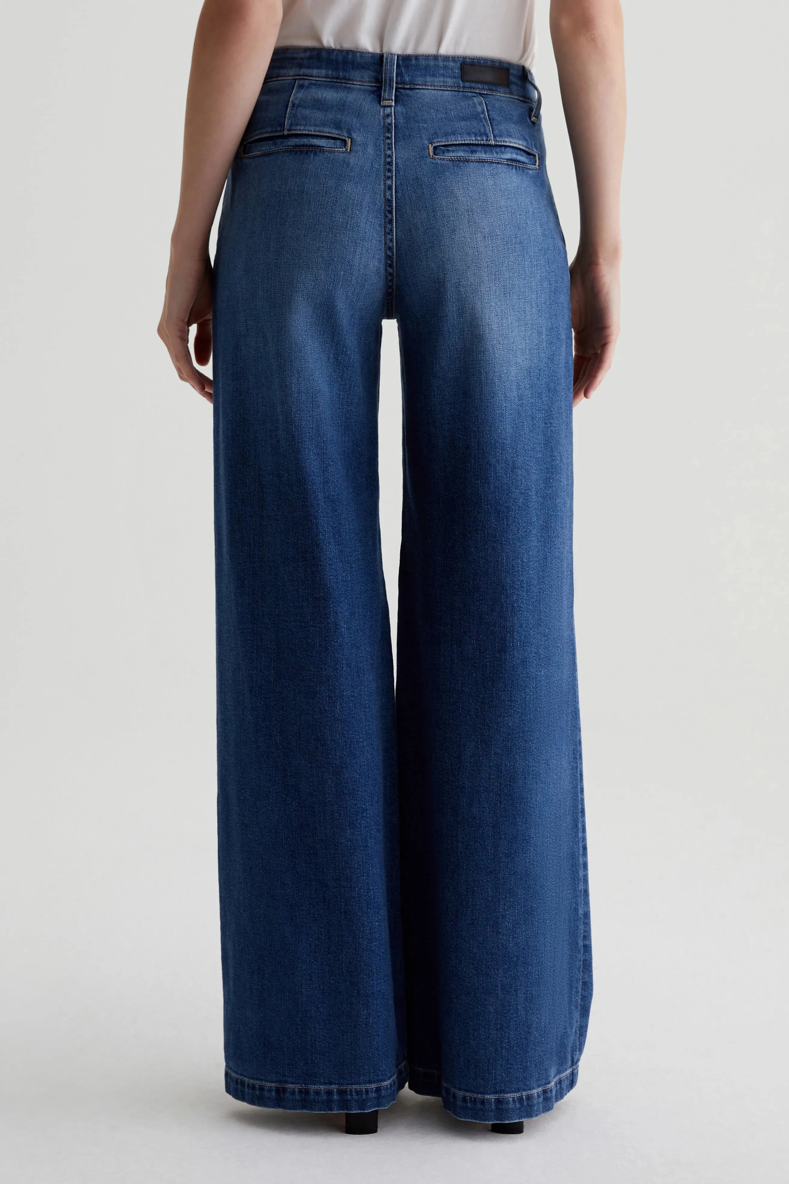 AG Stella Low Slung Pleated Jeans