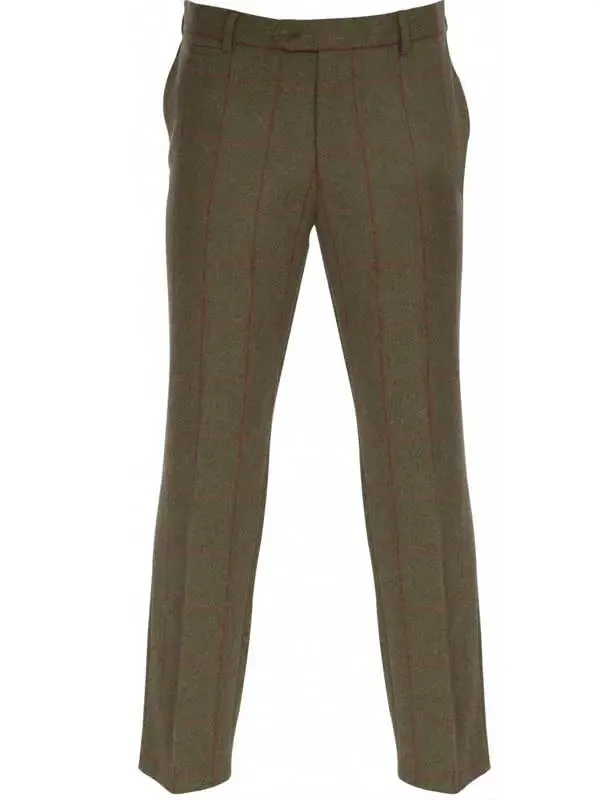 ALAN PAINE Combrook Mens Tweed Trousers - Sage