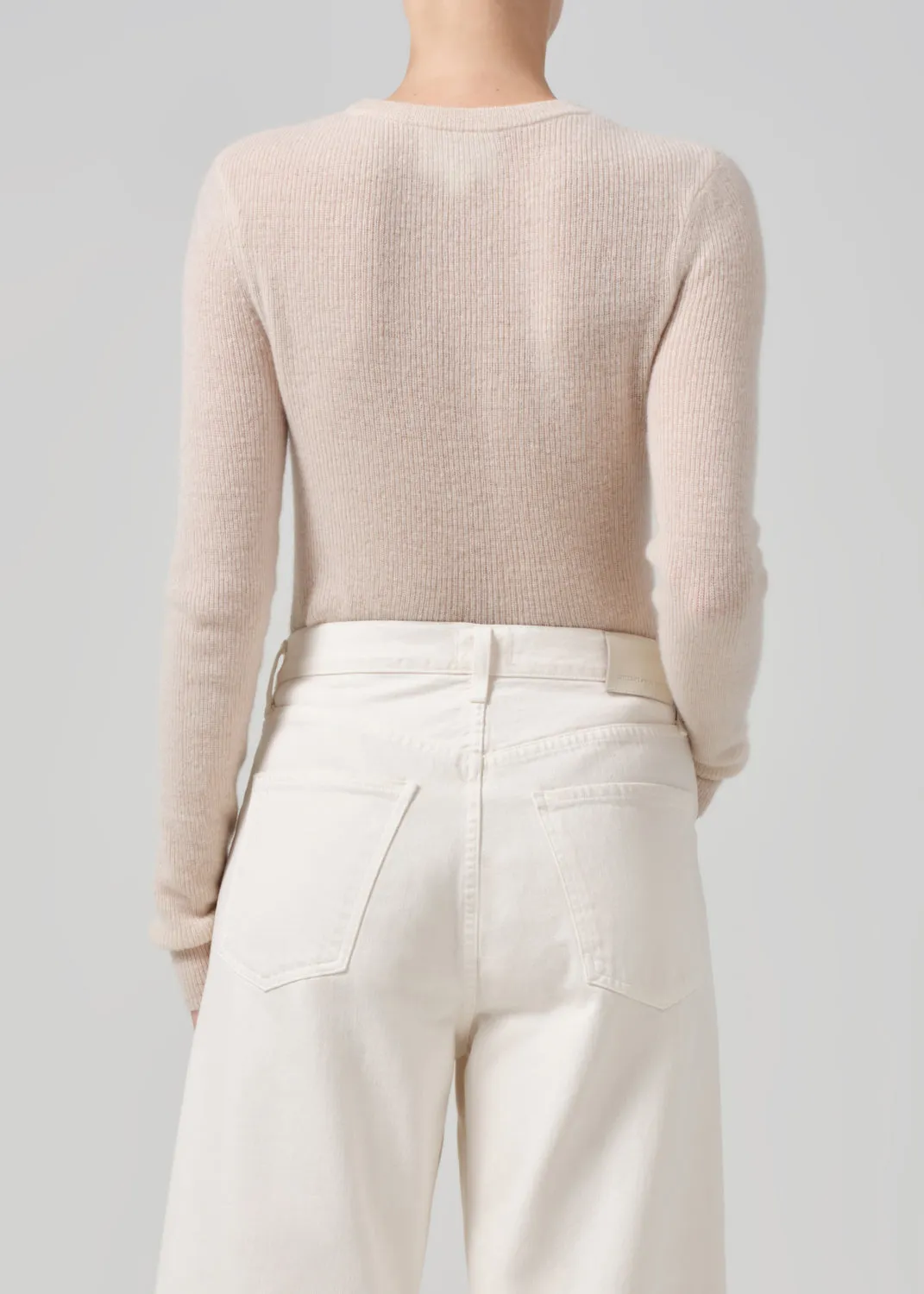 Alessia Crewneck Sweater in Cream