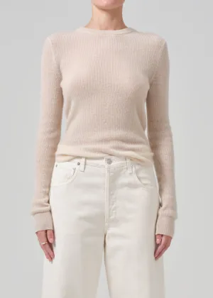 Alessia Crewneck Sweater in Cream
