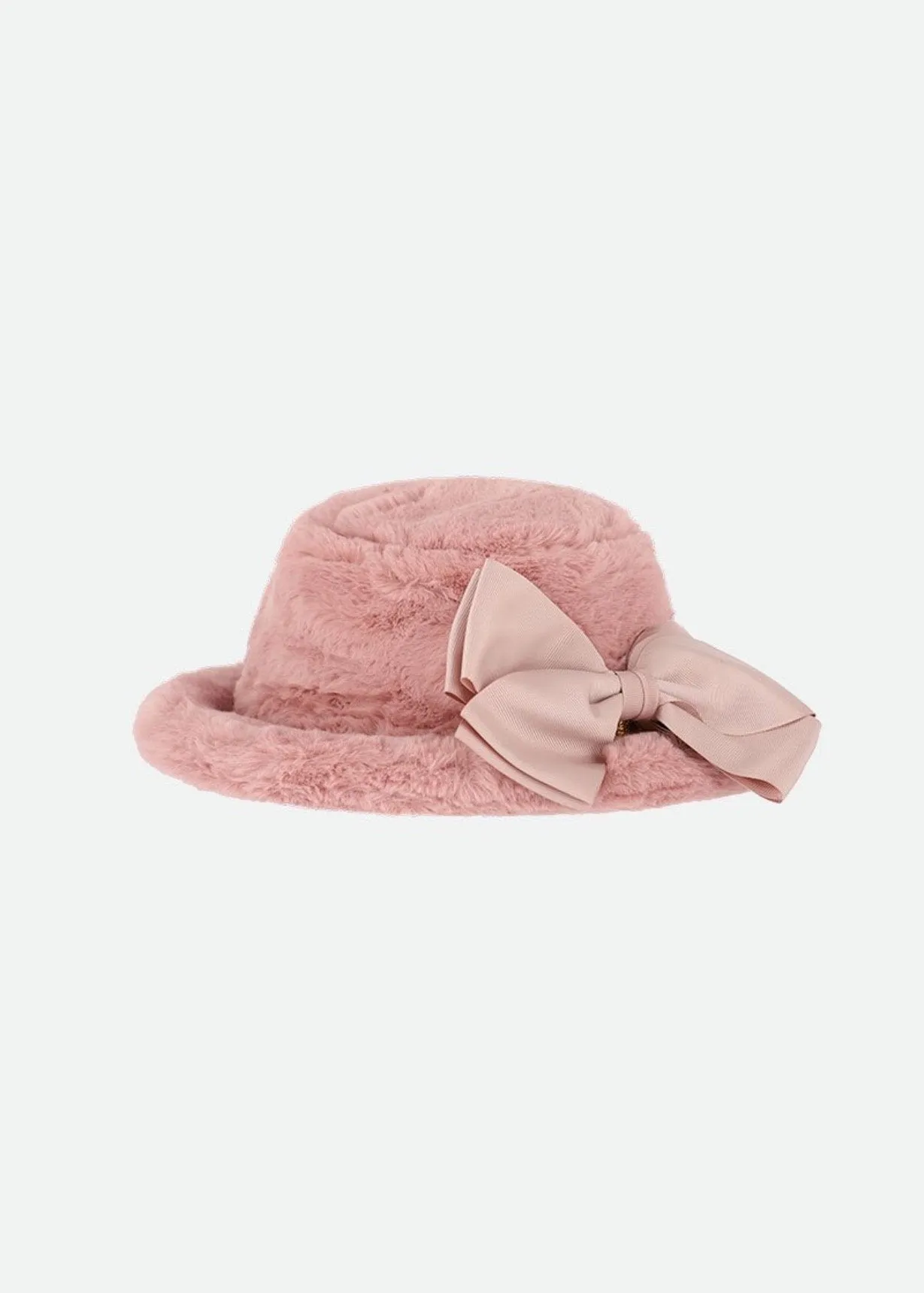 Angel's Face Girls Tea Rose Maura Faux Fur Bucket Hat