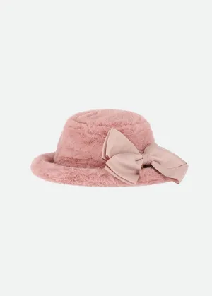 Angel's Face Girls Tea Rose Maura Faux Fur Bucket Hat
