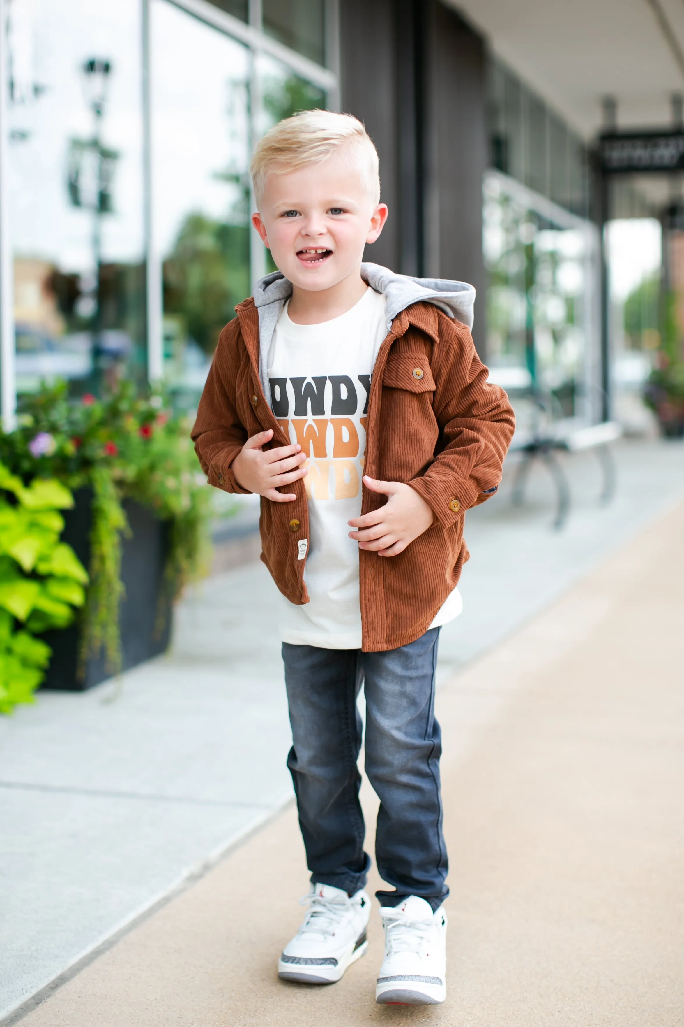 Appaman - Boys Glen Hooded Shirt Jacket in Sierra Corduroy