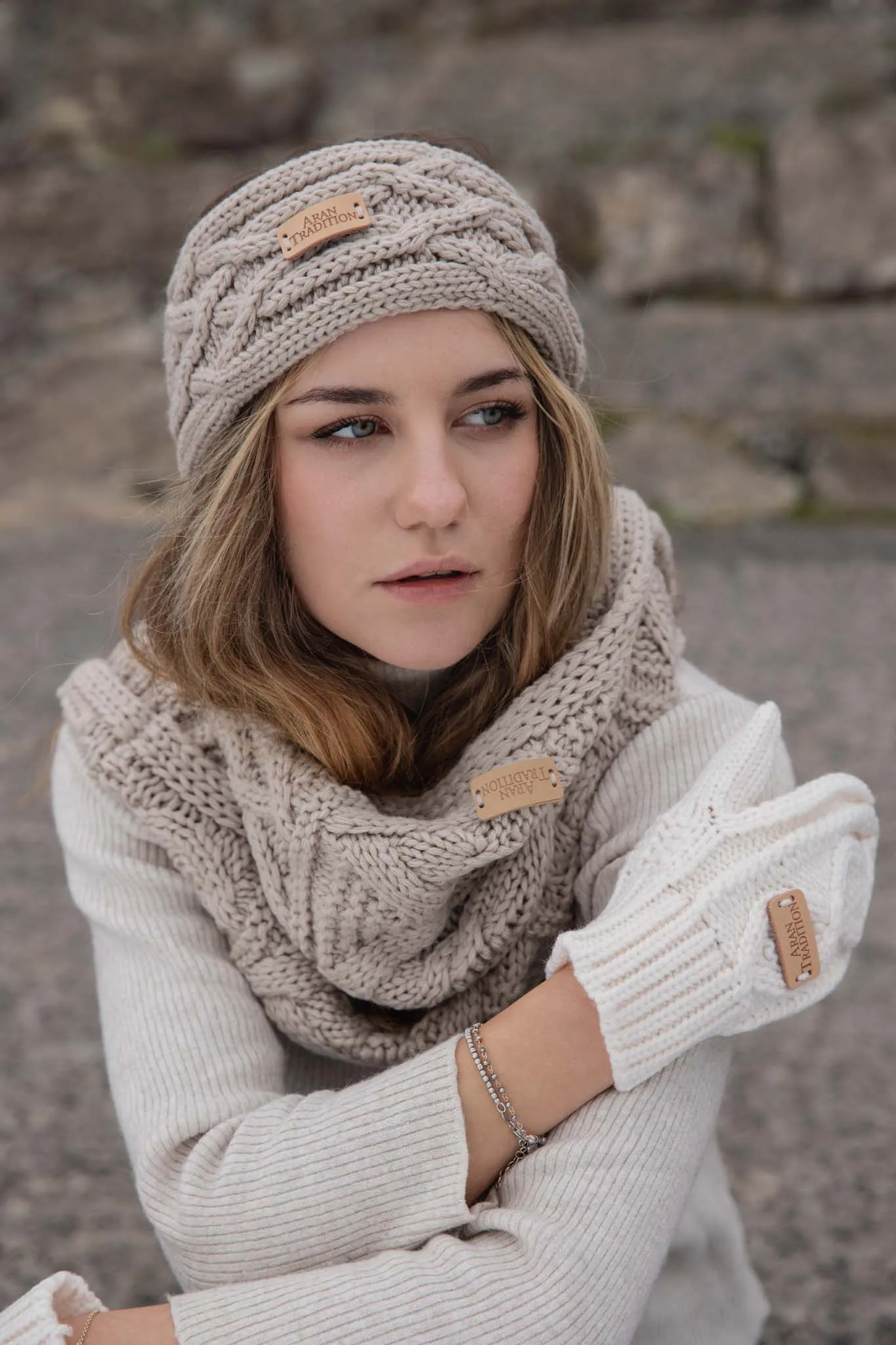 Aran Cable Knit Headband