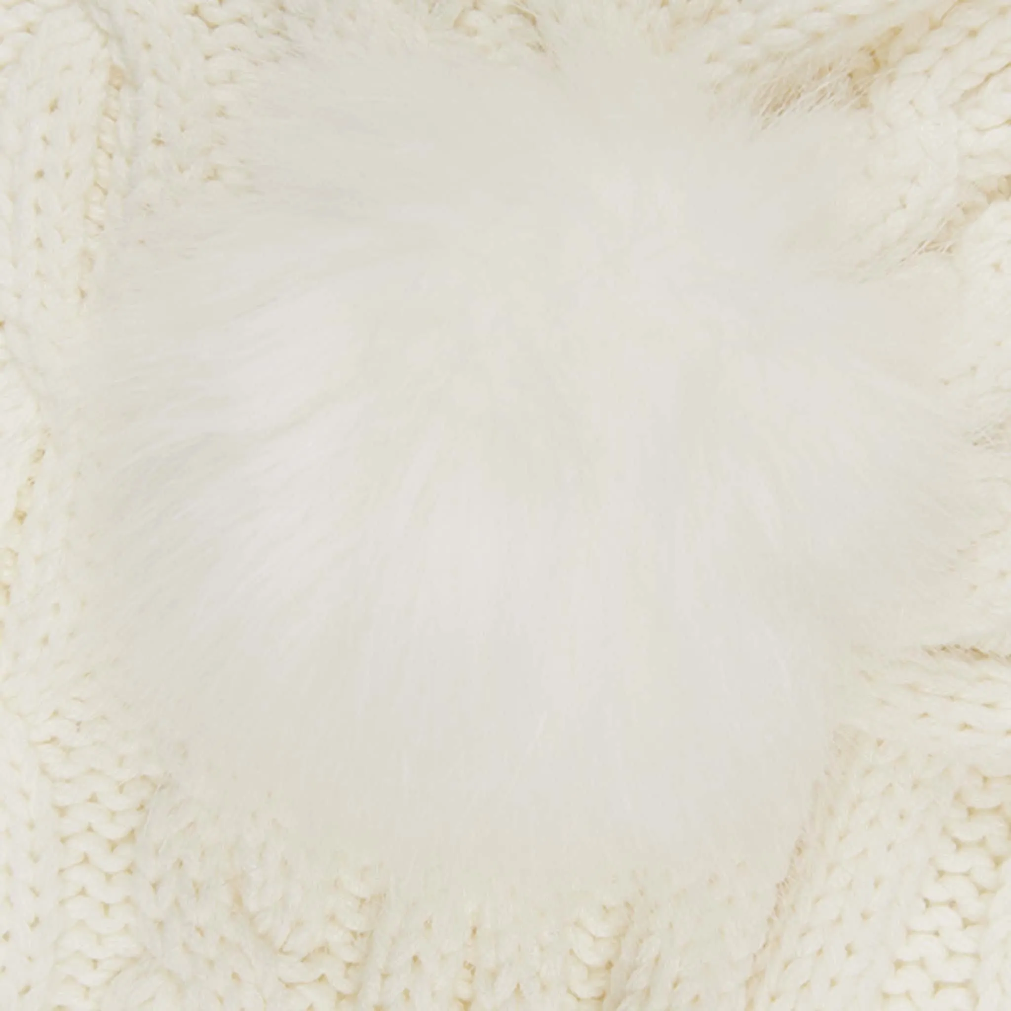Aran Cable Pom Pom Scarf