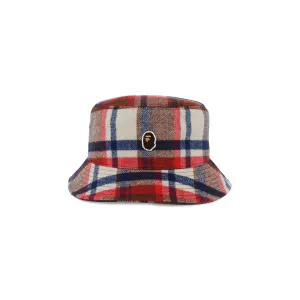 BAPE Checkered Cap Red