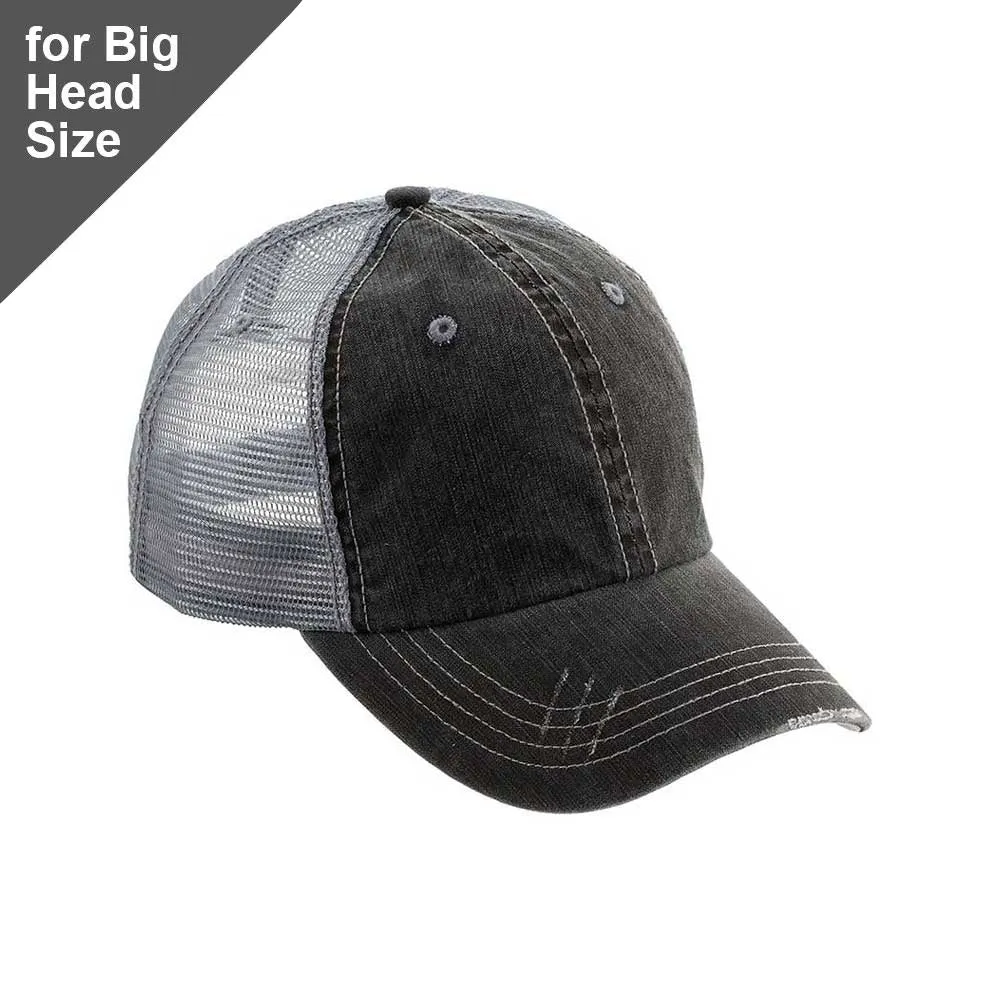 Big Head Washed Herringbone Trucker Cap