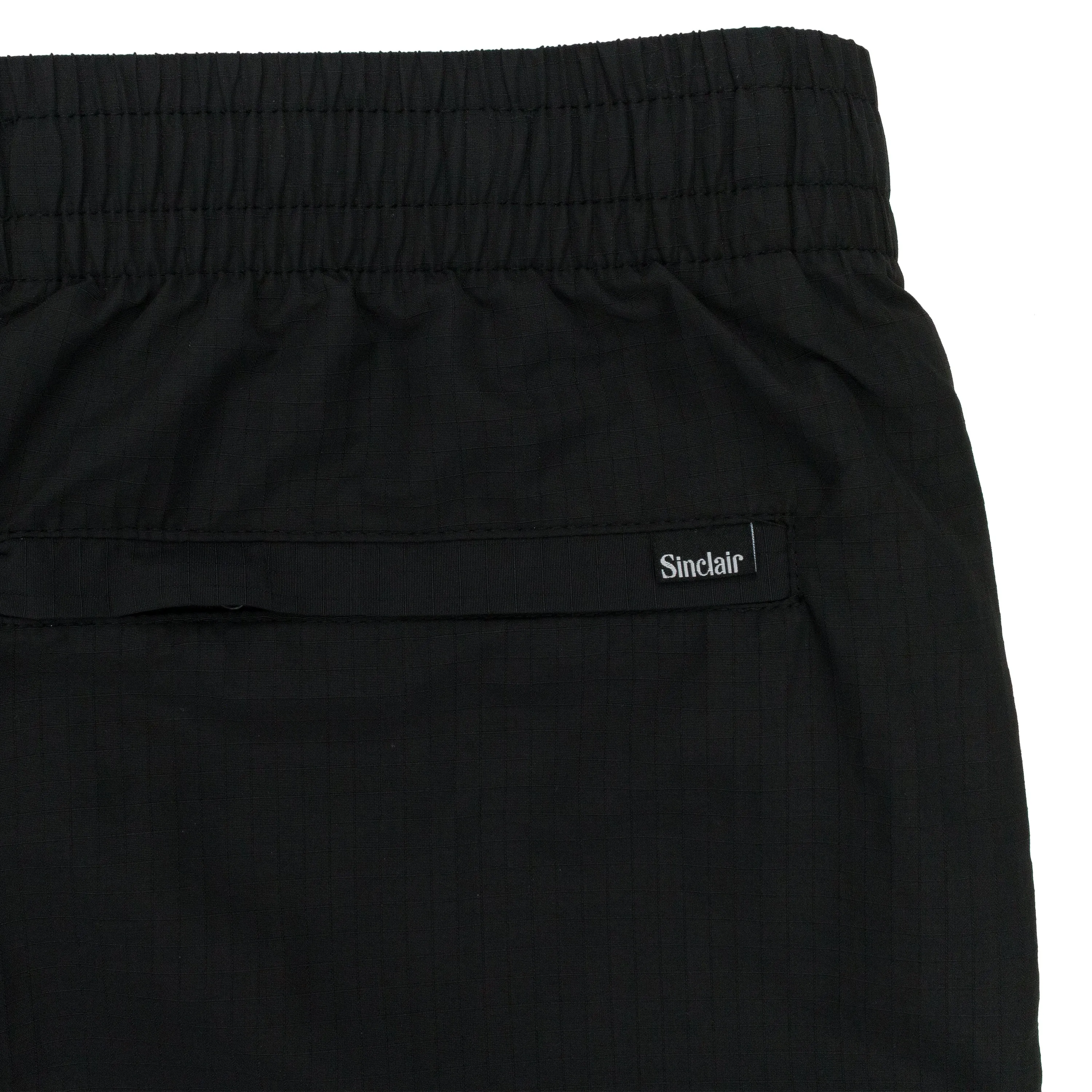 BLACK SFC NYLON TRACK PANTS