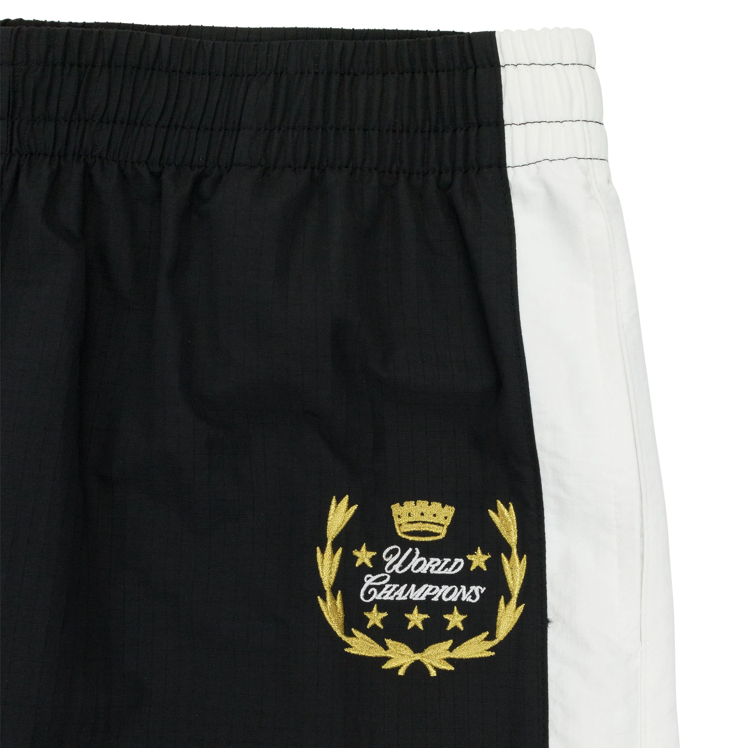 BLACK SFC NYLON TRACK PANTS