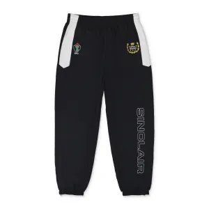 BLACK SFC NYLON TRACK PANTS