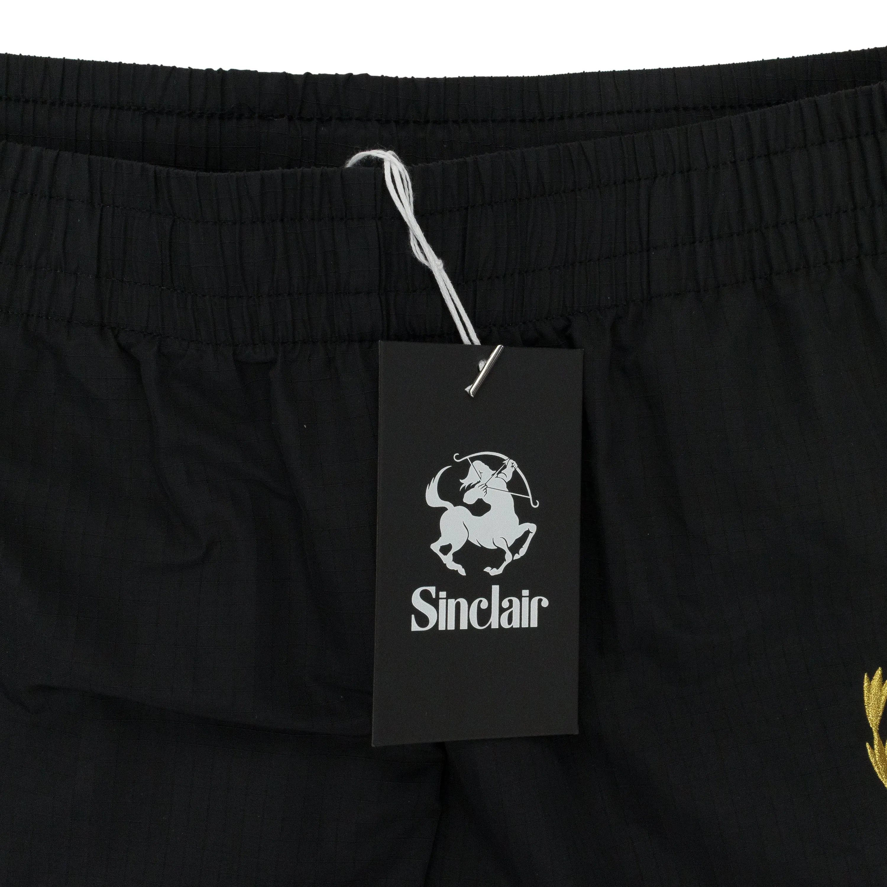 BLACK SFC NYLON TRACK PANTS