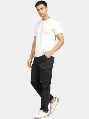 Blue Graphite Solid Cargo Pant