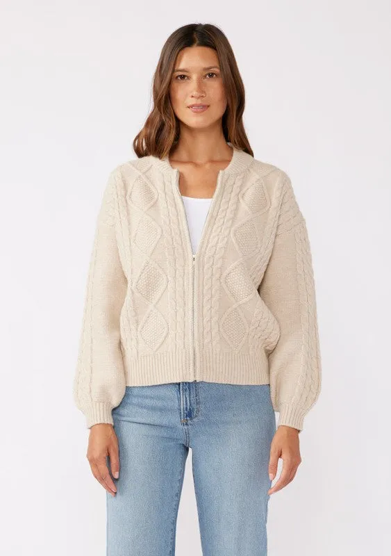 Cable Zip-Up Coatigan
