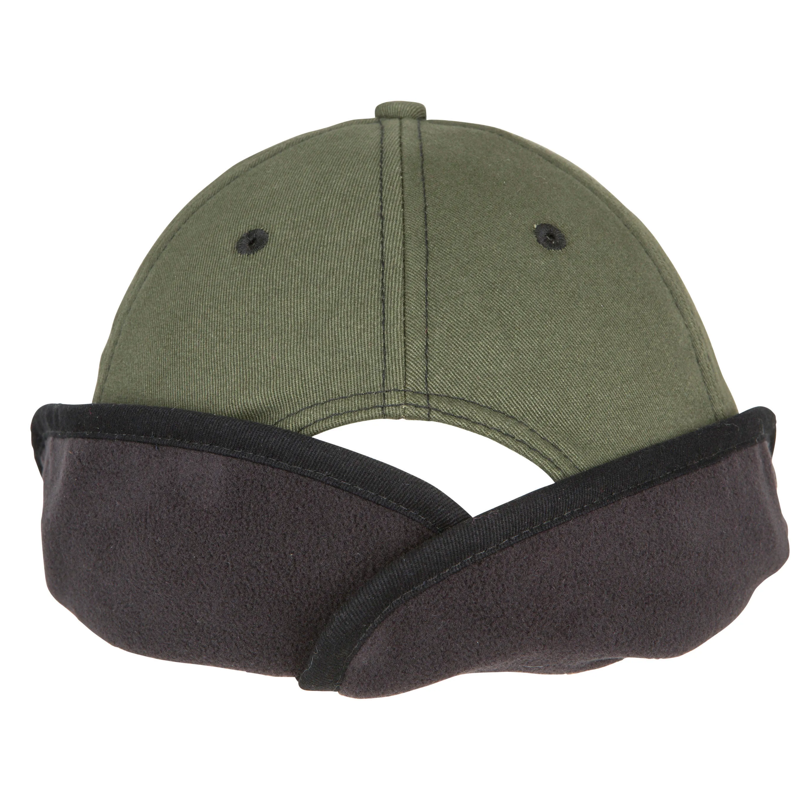 Cap 500 fleece warm green SOLOGNAC, dark khaki/black