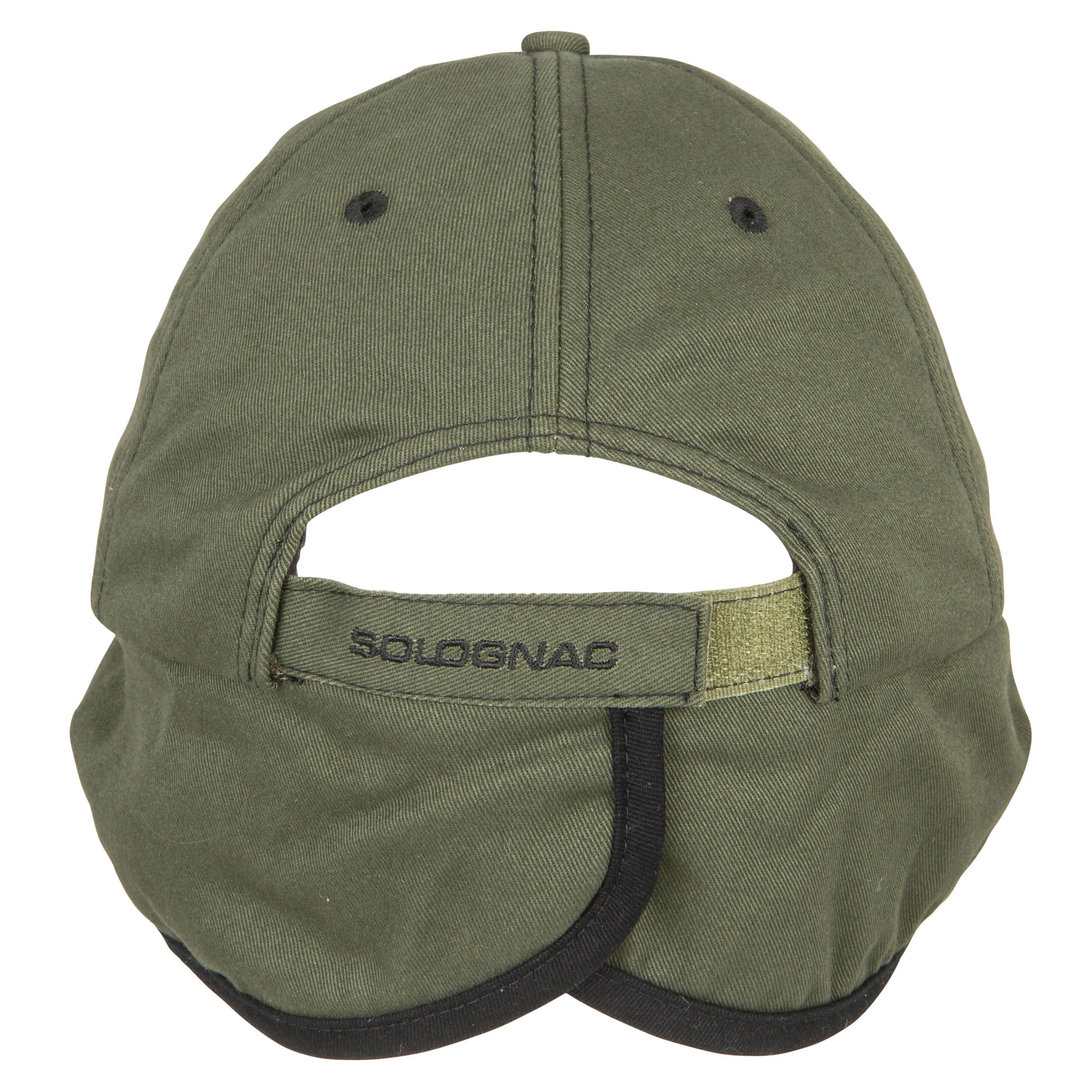 Cap 500 fleece warm green SOLOGNAC, dark khaki/black