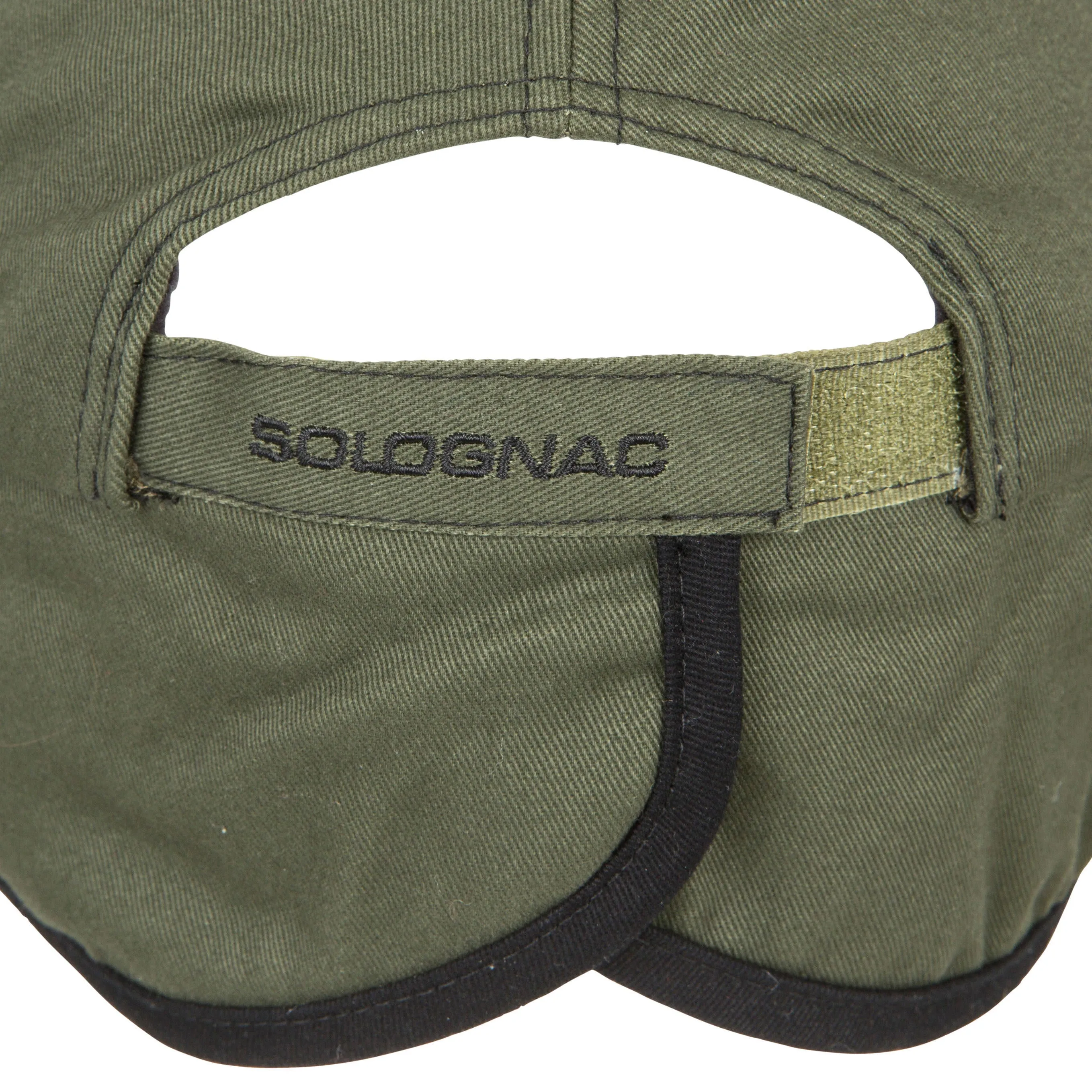 Cap 500 fleece warm green SOLOGNAC, dark khaki/black