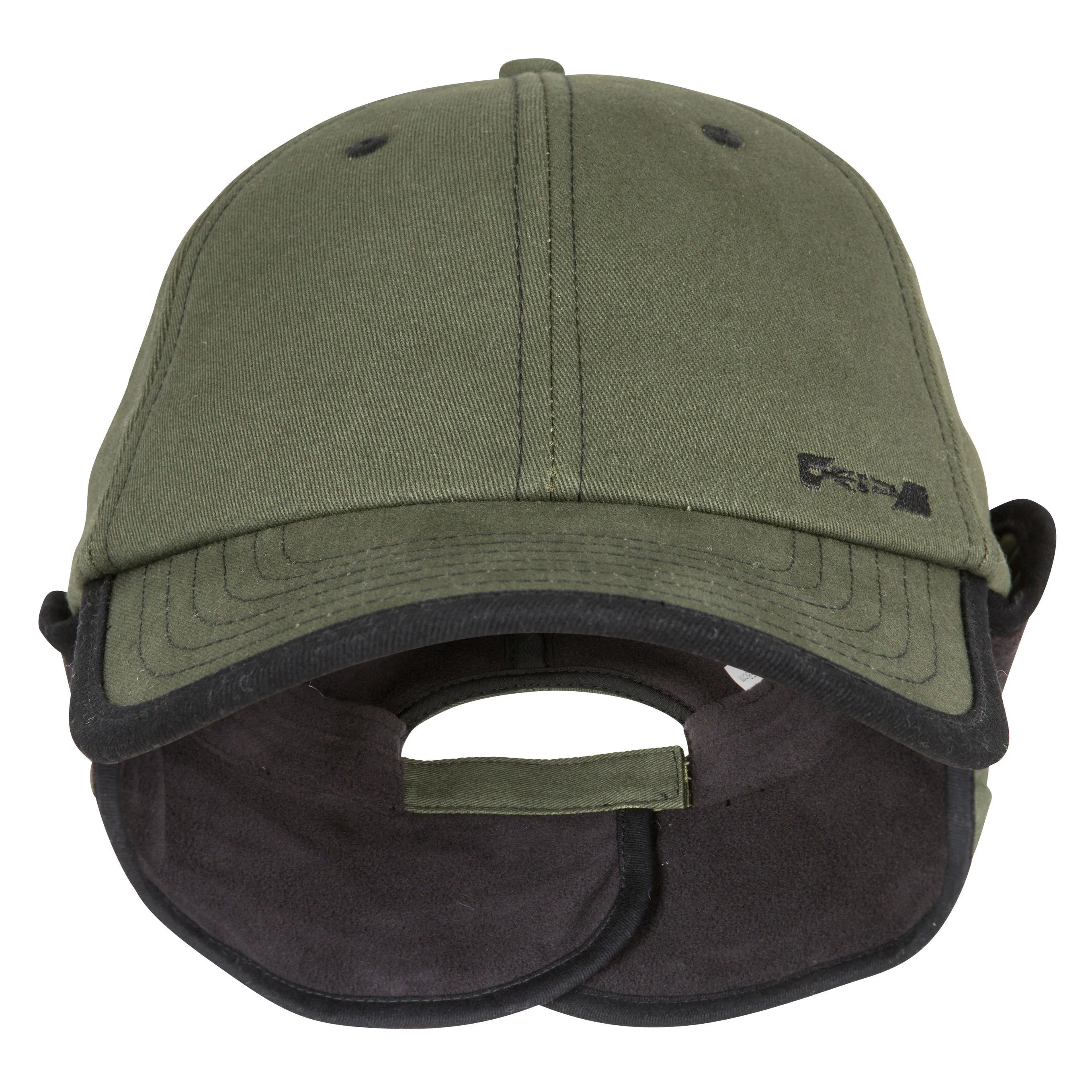 Cap 500 fleece warm green SOLOGNAC, dark khaki/black