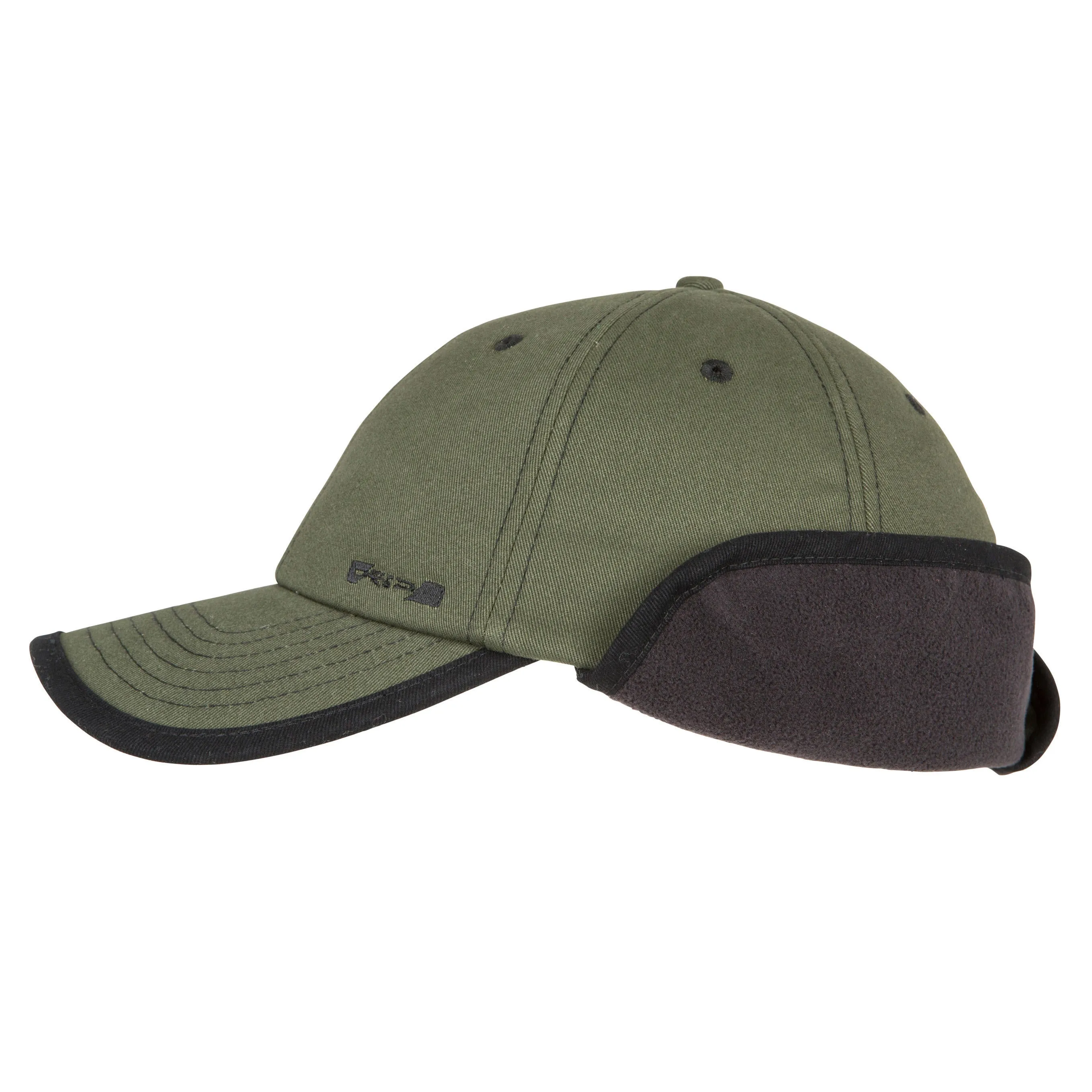 Cap 500 fleece warm green SOLOGNAC, dark khaki/black