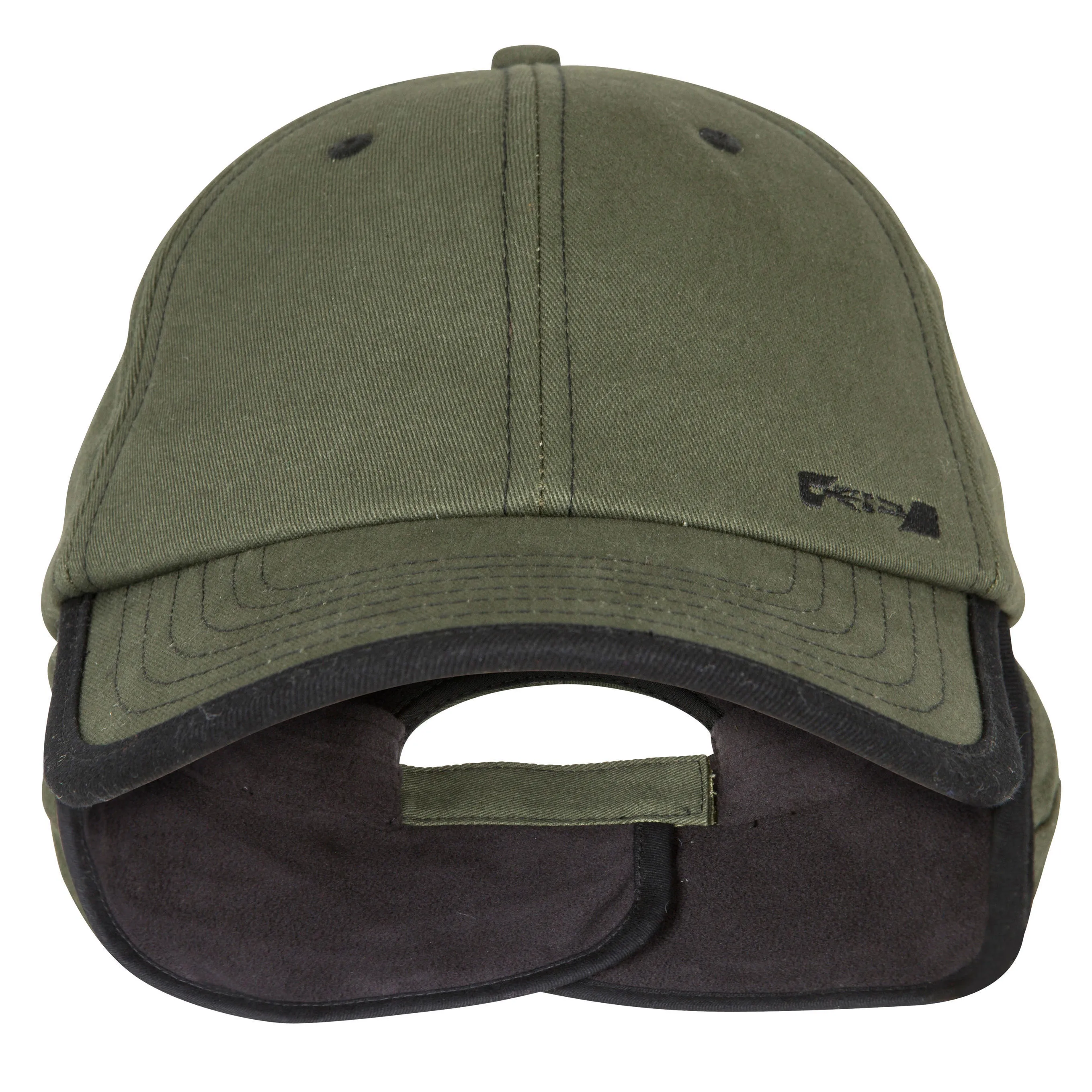Cap 500 fleece warm green SOLOGNAC, dark khaki/black