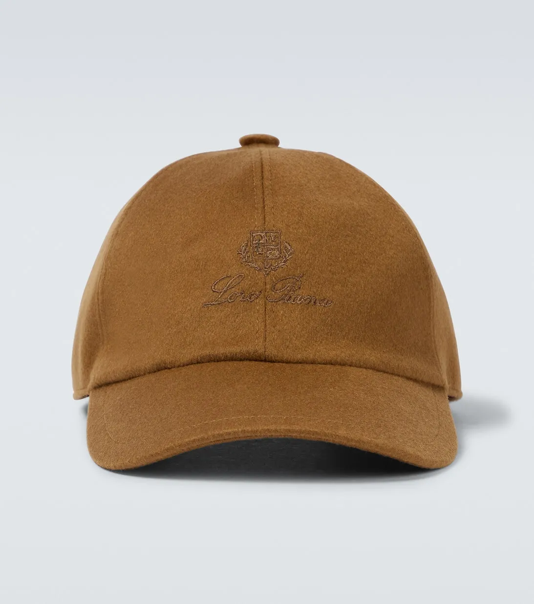 Cashmere baseball cap with Loro Piana logo, brown