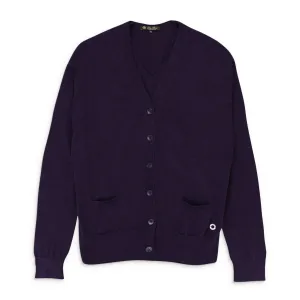 CASHMERE SET DARK PURPLE CARDIGAN