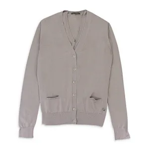 CASHMERE SET GRAY CARDIGAN