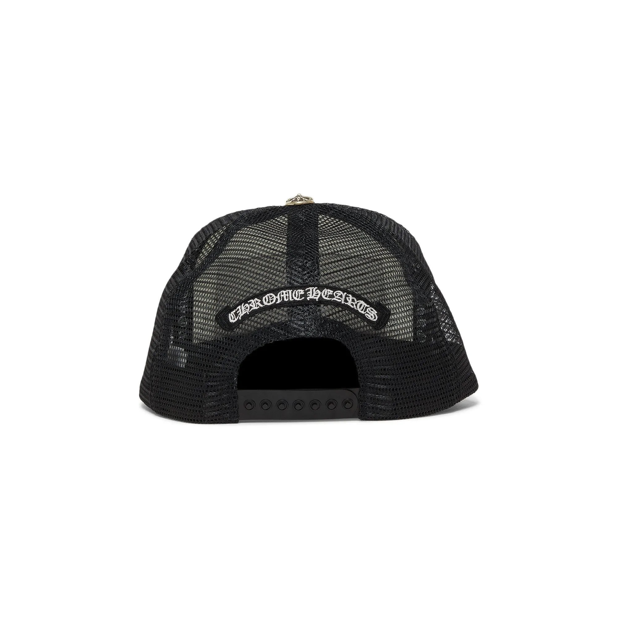 Chrome Hearts Chomper Hollywood Trucker Cap, Black/White