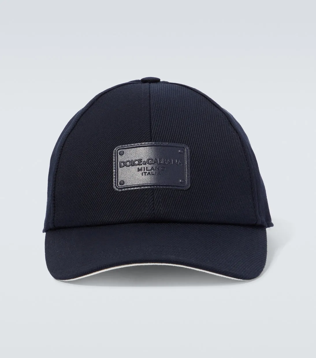 Cotton baseball cap with Dolce&Gabbana logo, blue