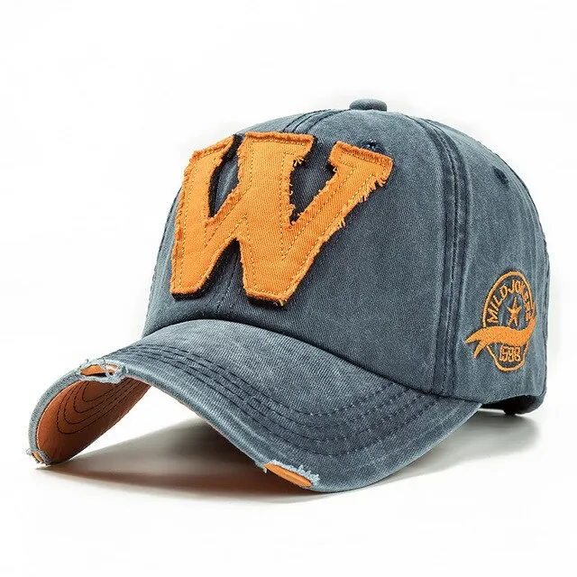 Cotton Embroidery Letter W Baseball Cap