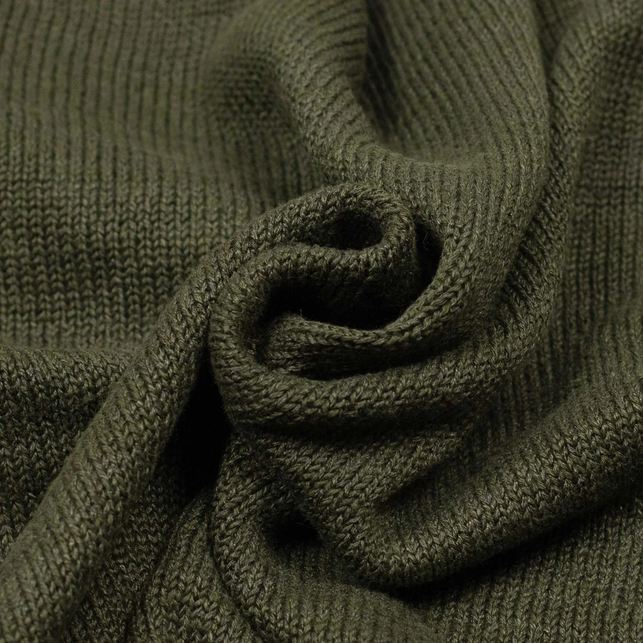 Crewneck sweater in Cypress green linen