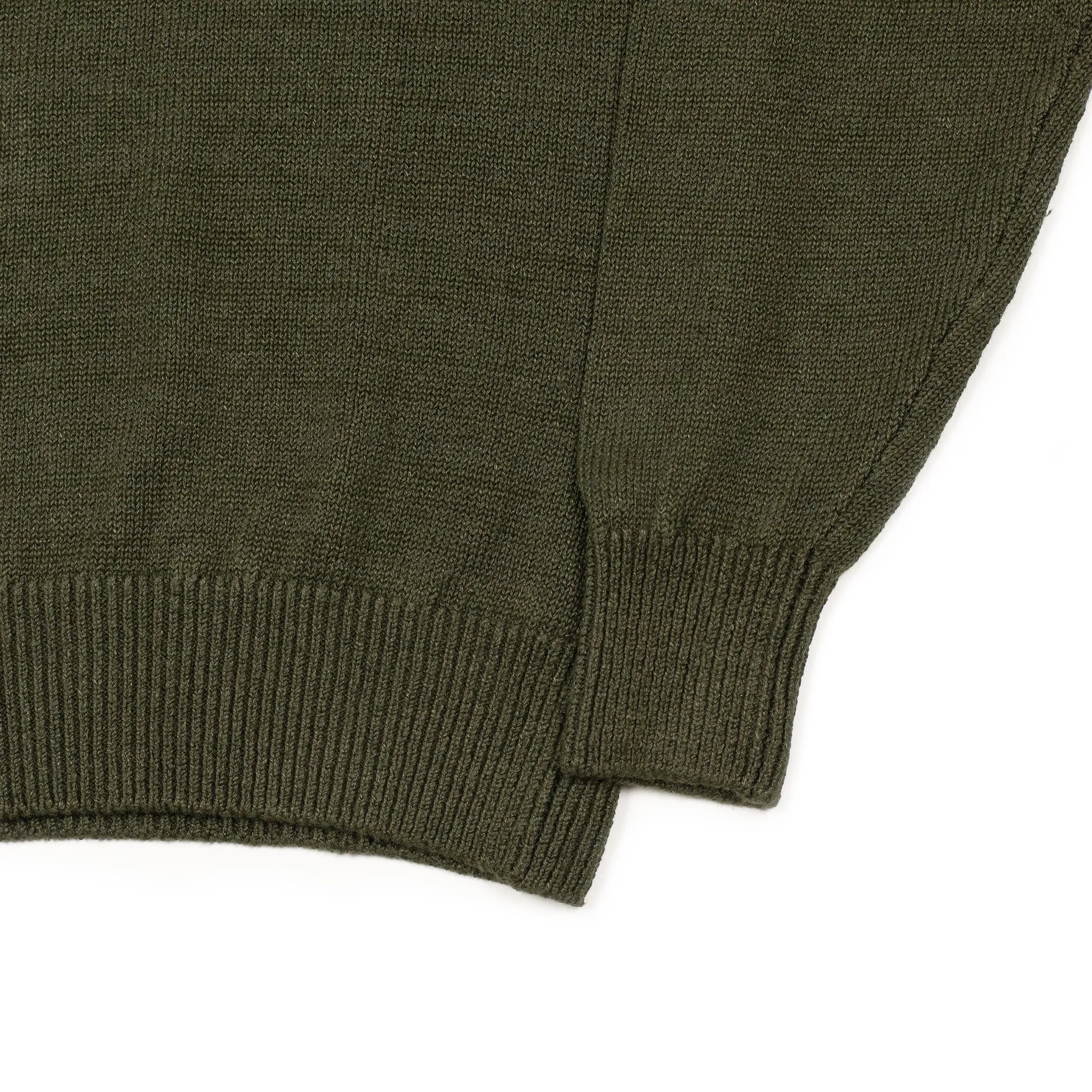 Crewneck sweater in Cypress green linen
