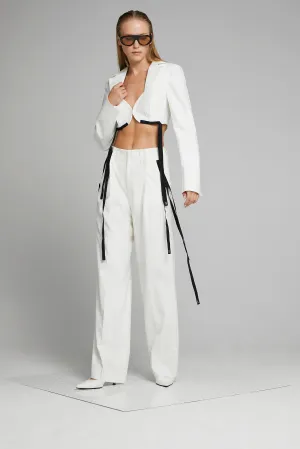 CROP BLAZER W/ BRA LINES