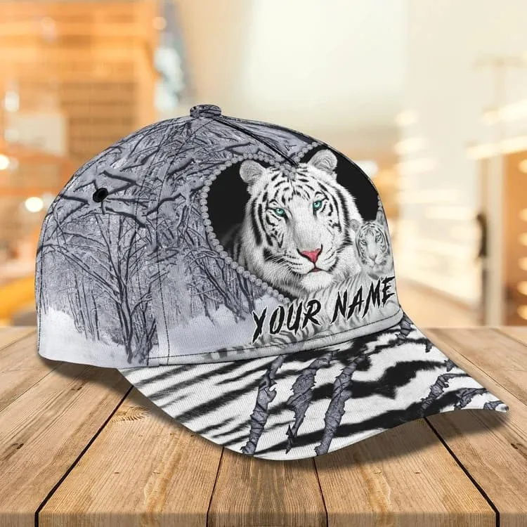 Customized Yellow Tiger King 3D Baseball Cap for Him, Tiger Hat for Tiger Lovers