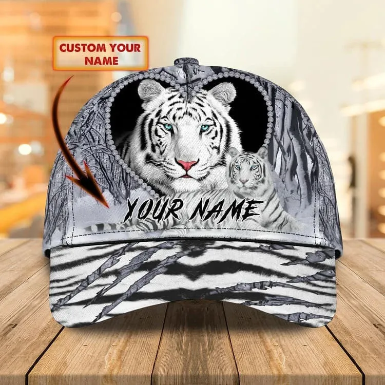 Customized Yellow Tiger King 3D Baseball Cap for Him, Tiger Hat for Tiger Lovers