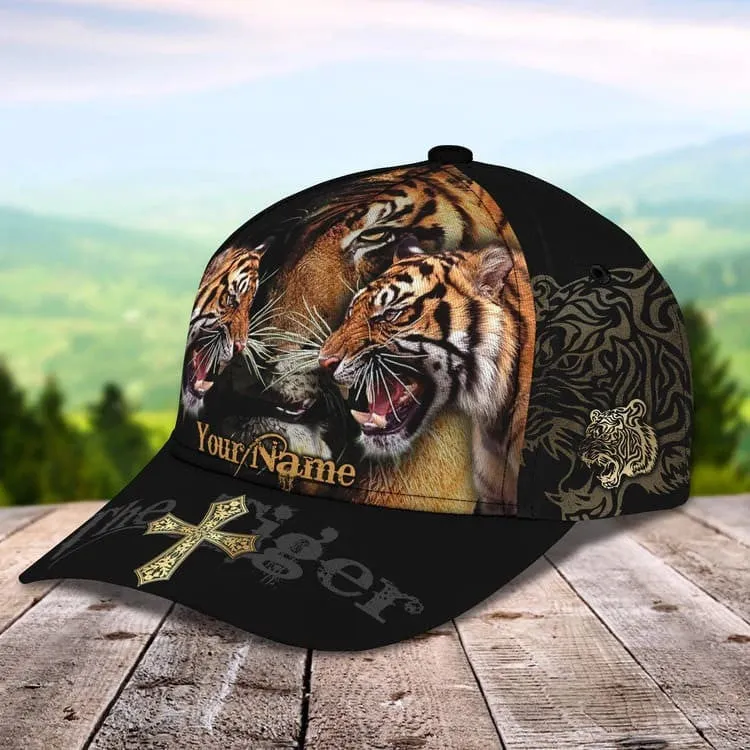 Customized Yellow Tiger King 3D Baseball Cap for Him, Tiger Hat for Tiger Lovers