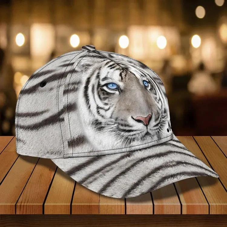 Customized Yellow Tiger King 3D Baseball Cap for Him, Tiger Hat for Tiger Lovers