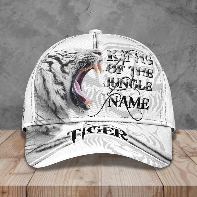 Customized Yellow Tiger King 3D Baseball Cap for Him, Tiger Hat for Tiger Lovers