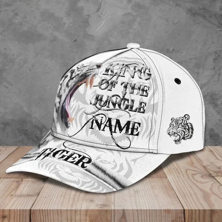 Customized Yellow Tiger King 3D Baseball Cap for Him, Tiger Hat for Tiger Lovers
