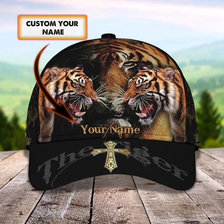 Customized Yellow Tiger King 3D Baseball Cap for Him, Tiger Hat for Tiger Lovers