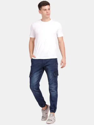 Denim Navy Cargo Joggers