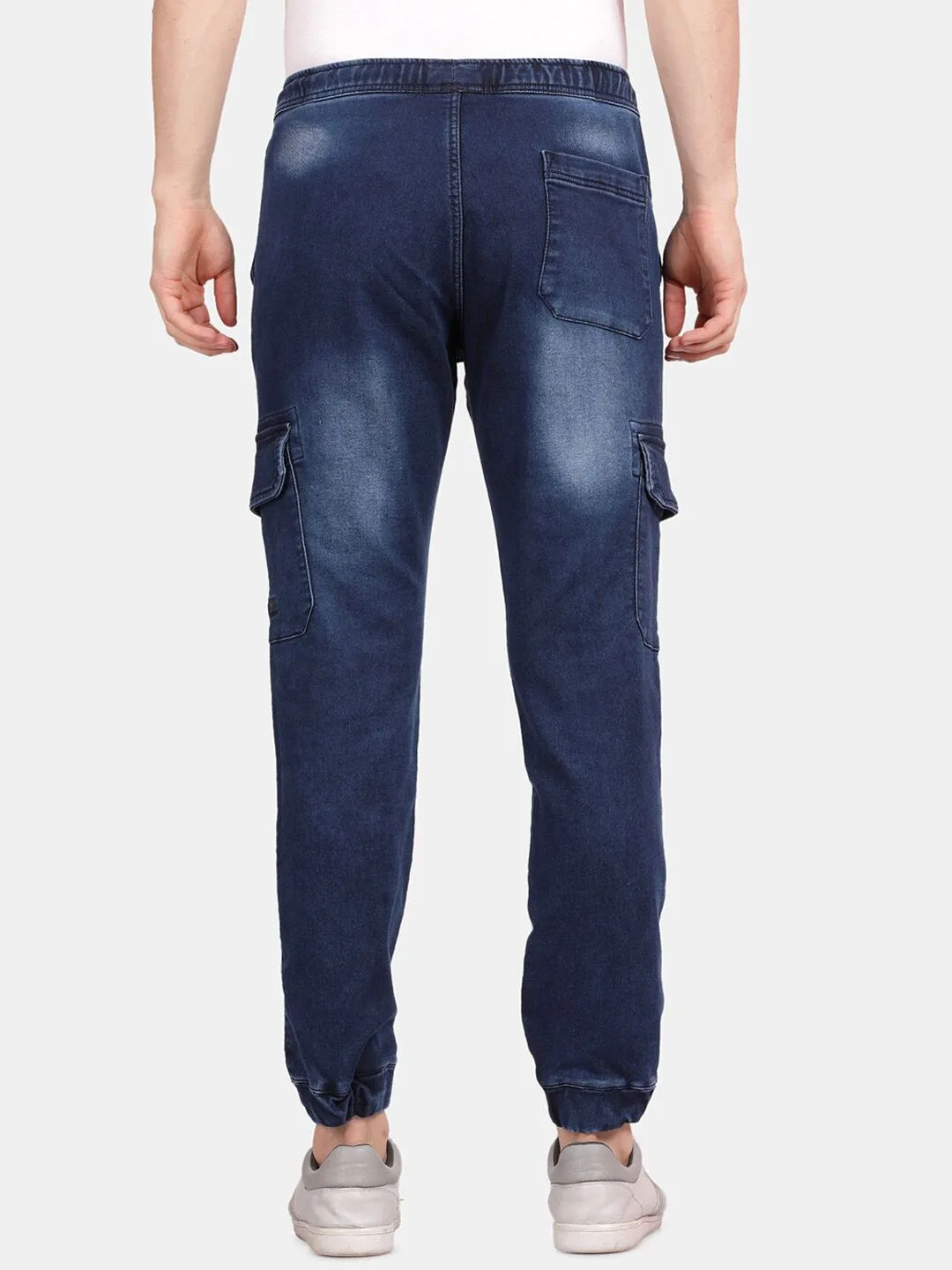 Denim Navy Cargo Joggers