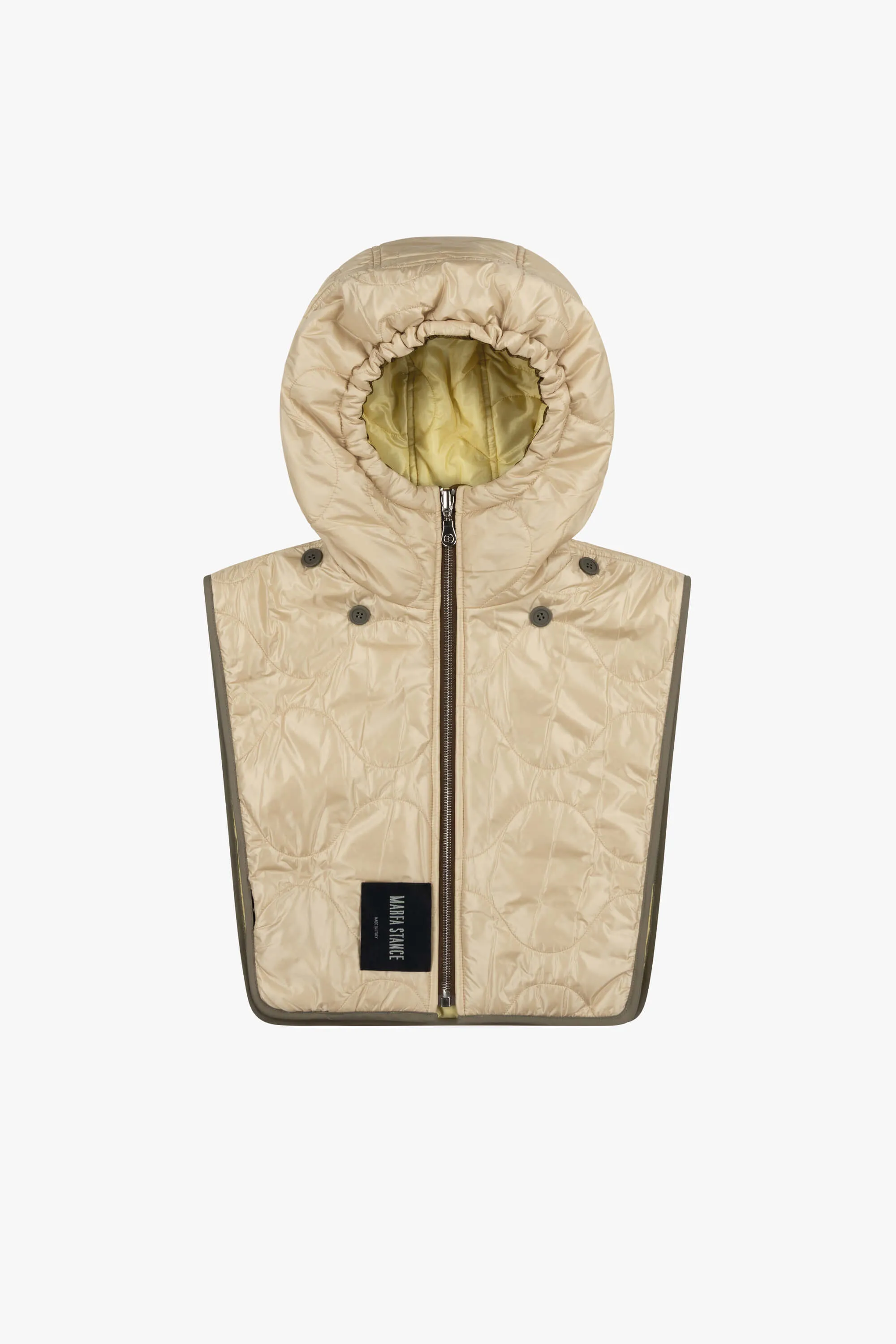 Elements Quilt Zip Hood - Antique Gold / Oyster