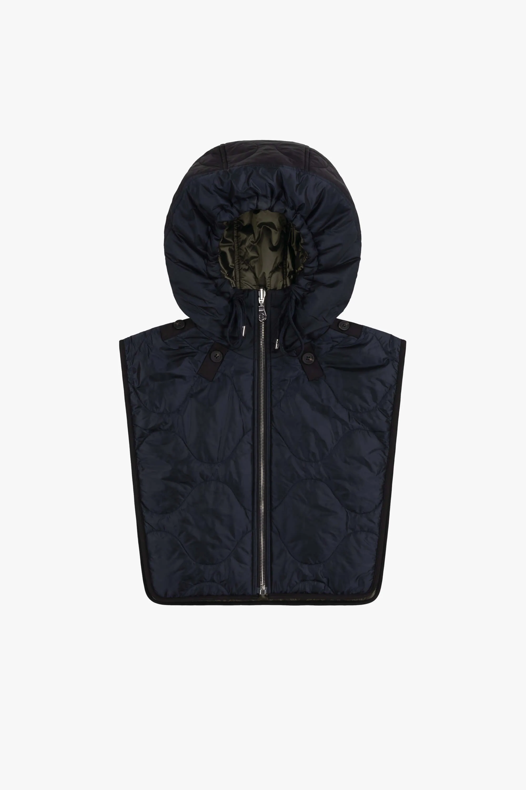 Elements Quilt Zip Hood - Navy / Dark Olive