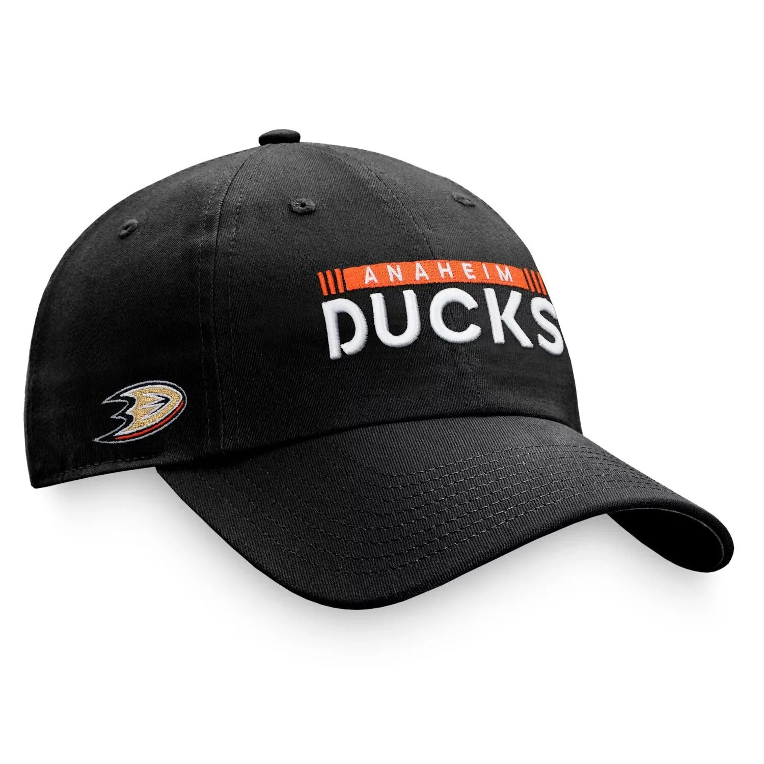 Fanatics Men's Black Anaheim Ducks Authentic Pro Rink Adjustable Logo Cap