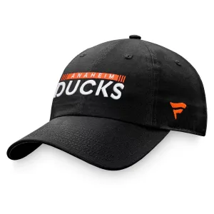 Fanatics Men's Black Anaheim Ducks Authentic Pro Rink Adjustable Logo Cap