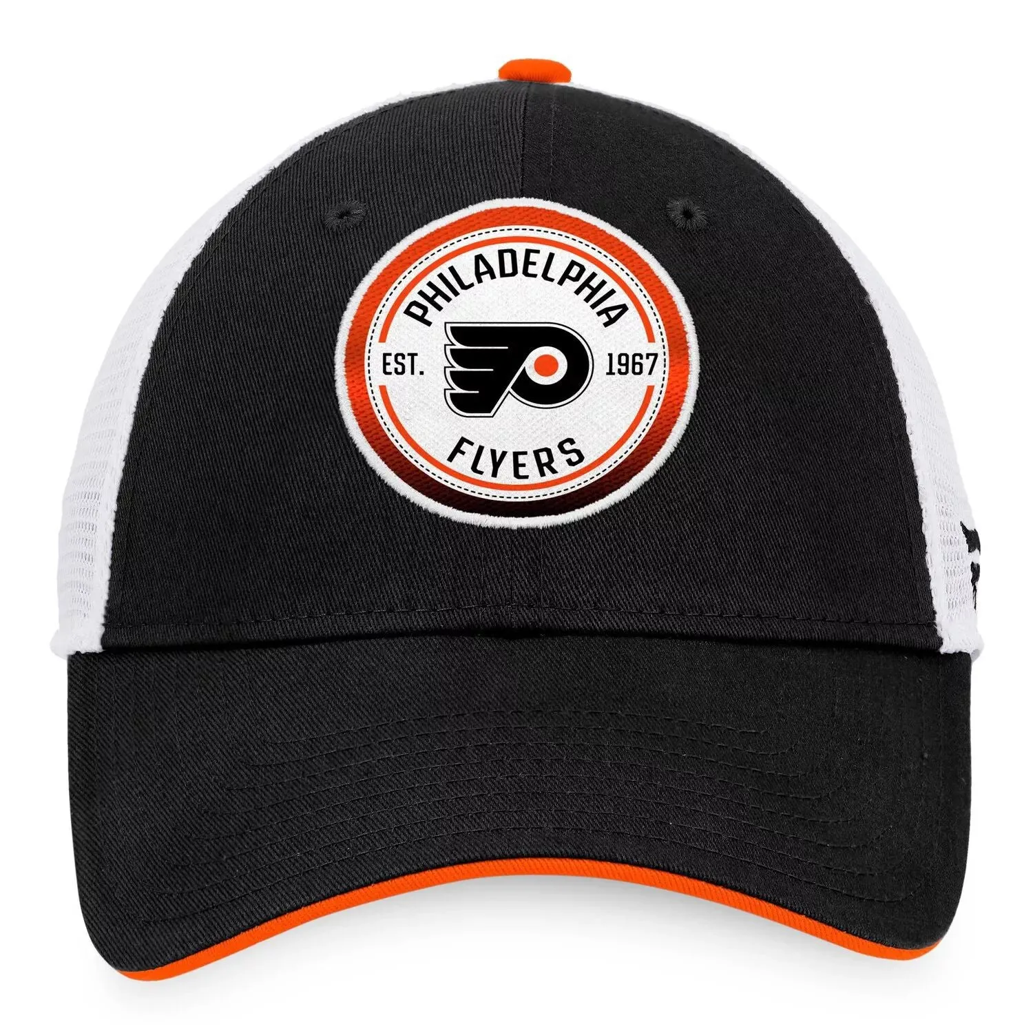 Fanatics Philadelphia Flyers Iconic Gradient Trucker Snapback Men's Black and White Cap