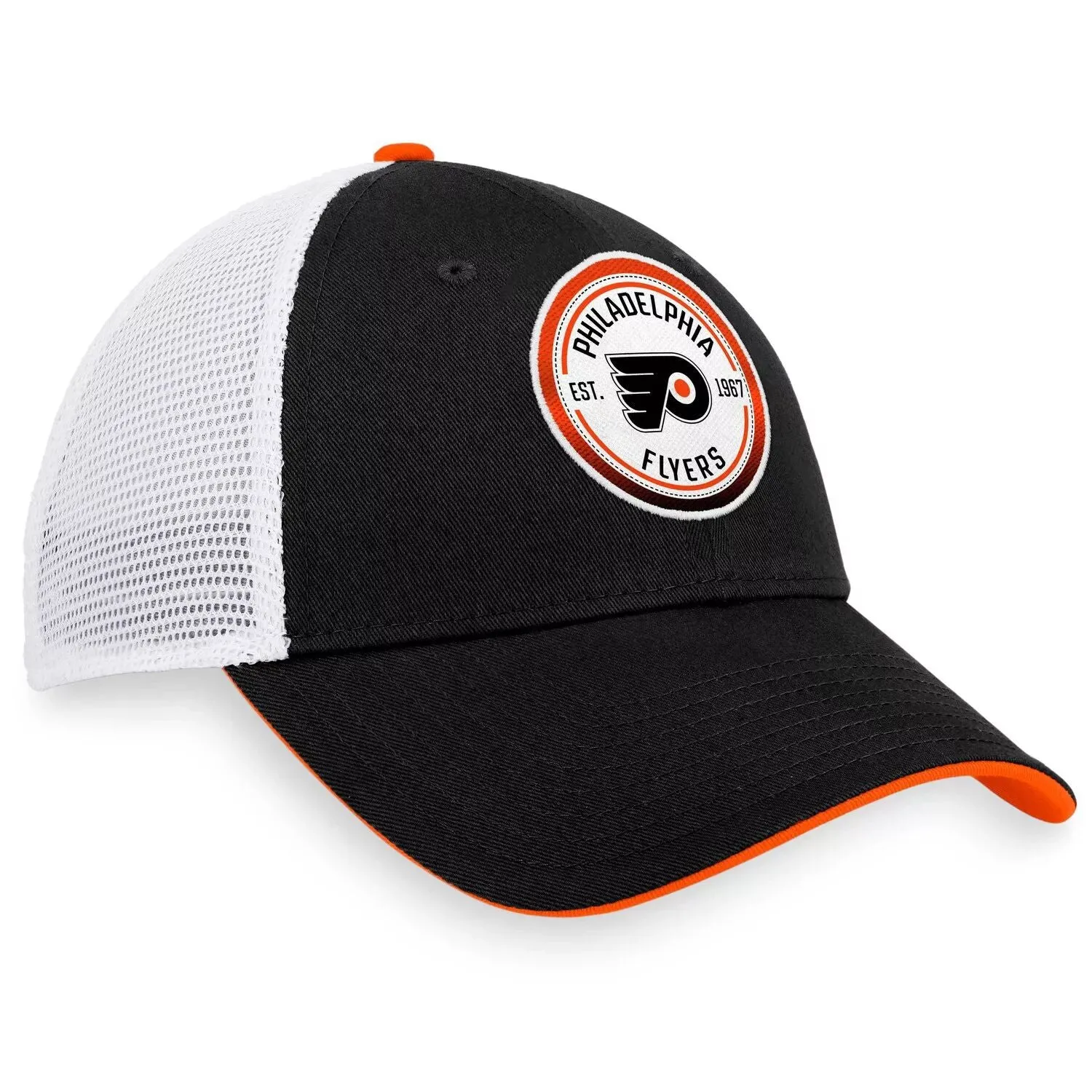 Fanatics Philadelphia Flyers Iconic Gradient Trucker Snapback Men's Black and White Cap